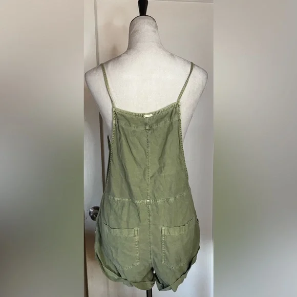 Billabong Casual Linen Romper Overall Beach Surf California Coastal Cowgirl - Picture 8 of 14